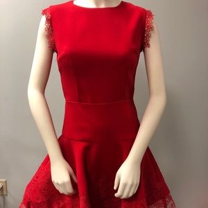 Bronx and Branco red cocktail dress